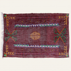 Kilim Burgundy Berber Carpet