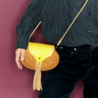 Yellow Corn Python and Watercress Chiara Bag