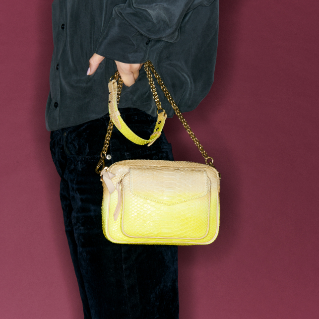 Sac Python Charly Jaune Mais