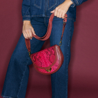 Pink Celosia Python Bag Big Victoria