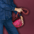 Pink Celosia Python Bag Victoria