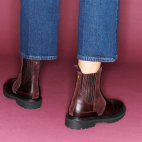 Bottines Chelsea Cuir Ziggy Bordeaux