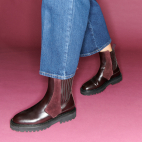 Burgundy Leather Ziggy Chelsea Boots