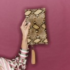 Pochette Python Lou Desert