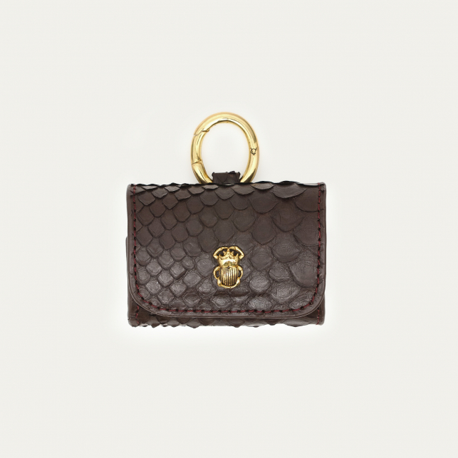 Smoke Brown Python Airpod Holder