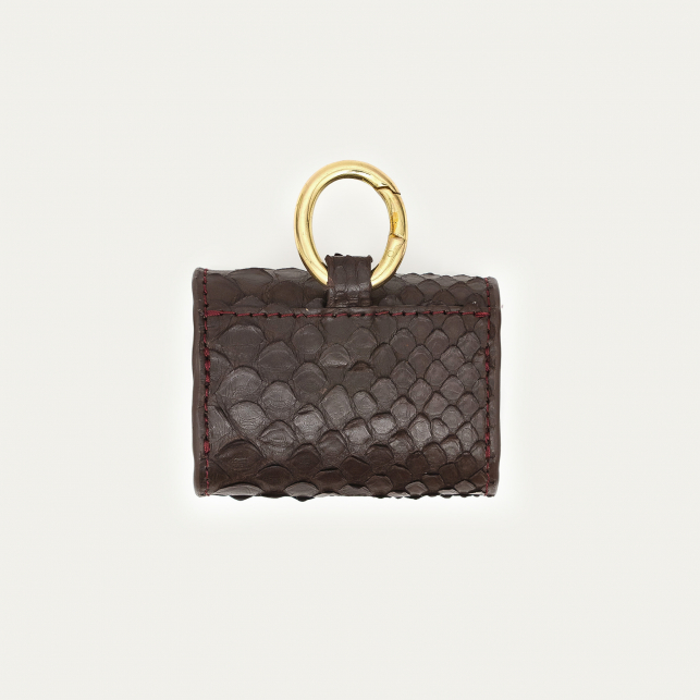 Etui Airpod Jamie Python Brun Fumé