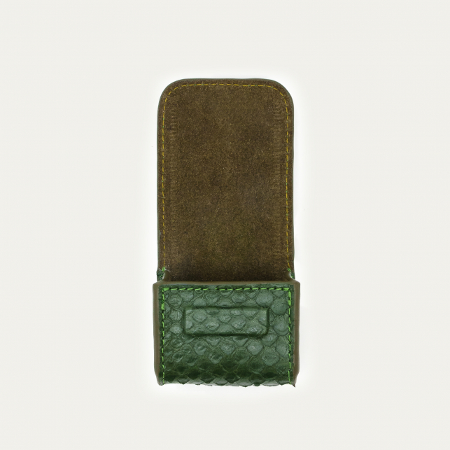 Etui Airpod Jamie Python Vert Bronze