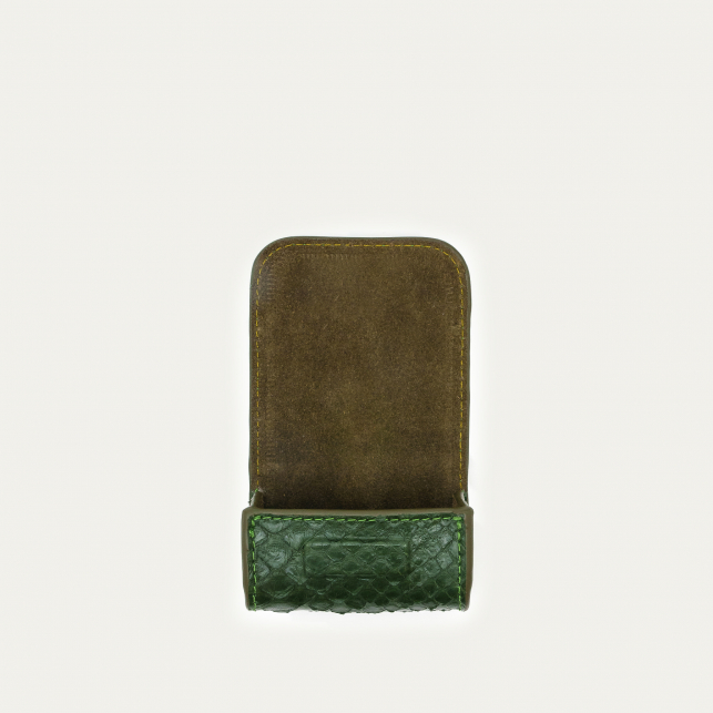 Etui Airpod Jamie Python Vert Bronze
