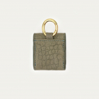 Etui Airpod Jamie Nubuck Embossé Croco Gris Perle
