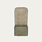 Etui Airpod Jamie Nubuck Embossé Croco Gris Perle