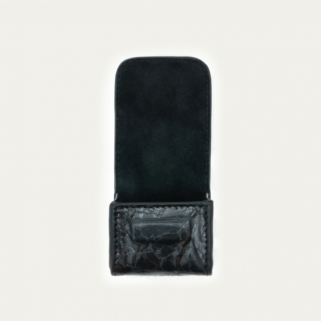 Etui Airpod Jamie Cuir Vernis Noir Vintage