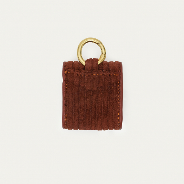 Brick Velvet Leather Jamie Airpod Holder