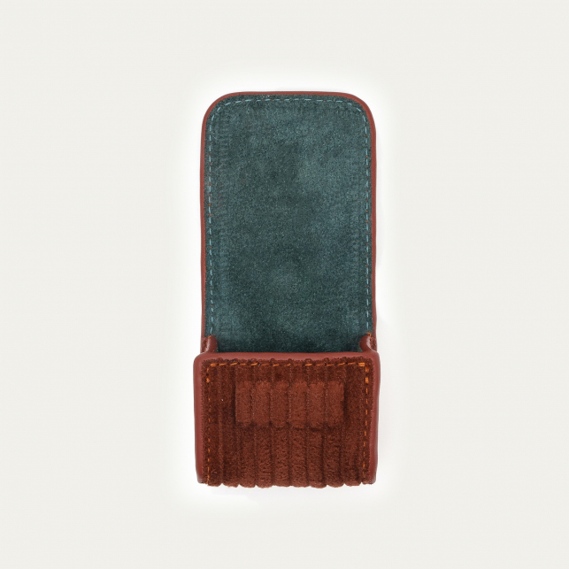 Brick Velvet Leather Jamie Airpod Holder