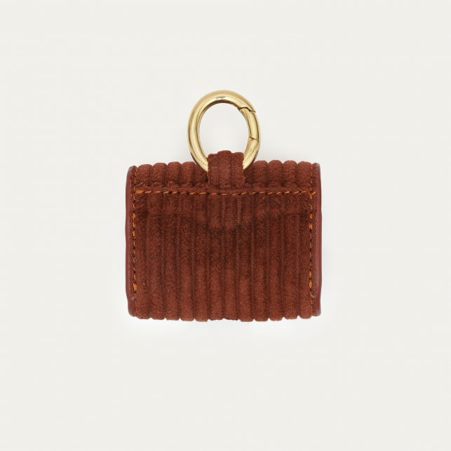 Brick Velvet Leather Jamie Airpod Holder