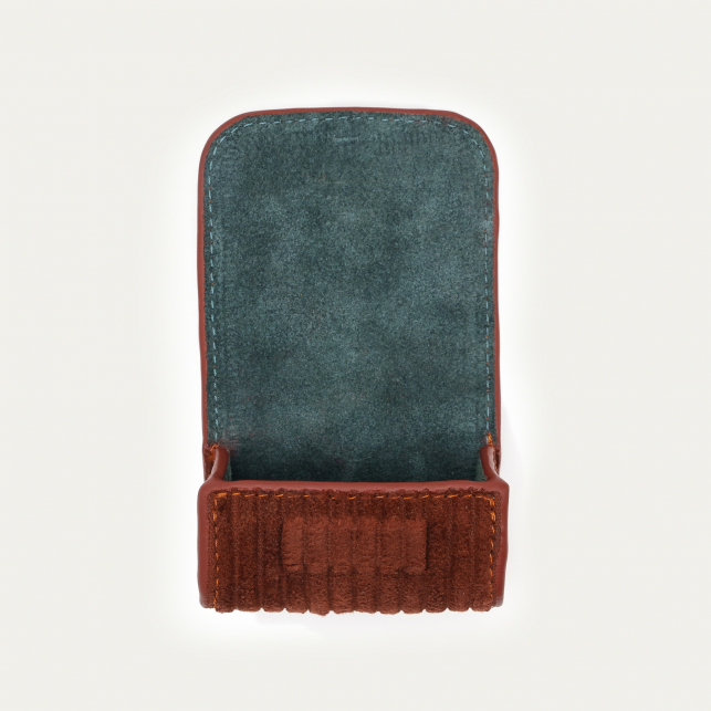 Brick Velvet Leather Jamie Airpod Holder