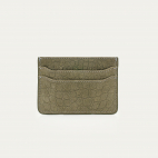 Pearl Grey Embossed Croco Leather Cardholder Manu