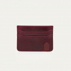 Garnet Crackled Leather Cardholder Manu