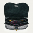 Vintage Black Glossy Leather Mini Manon Bag