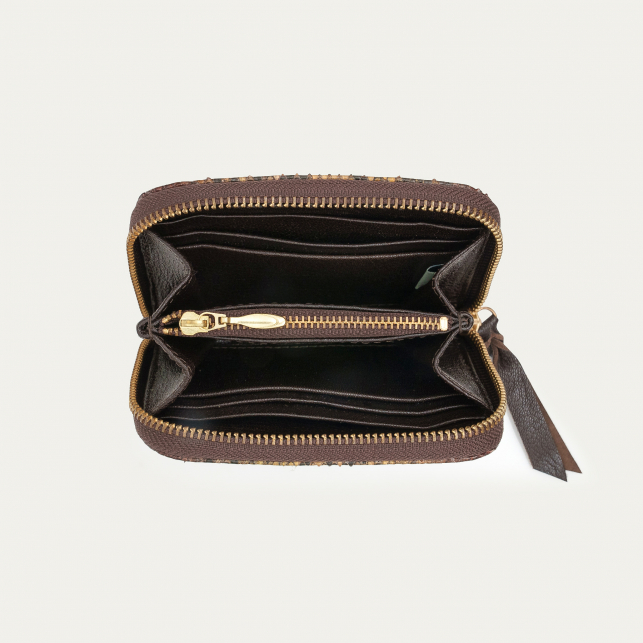 Portefeuille Python Mini Bob Oeil de Tigre