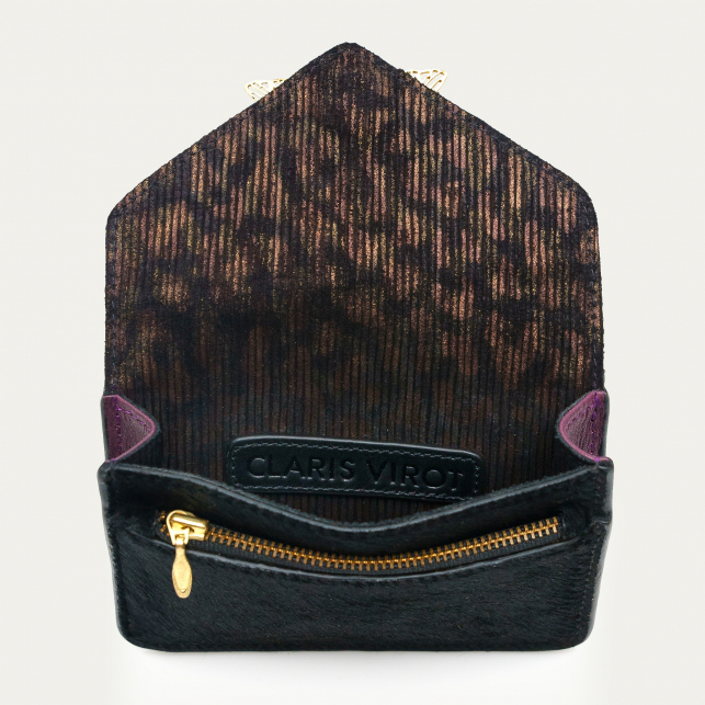Porte Cartes Cuir Alex Noir Astrakan