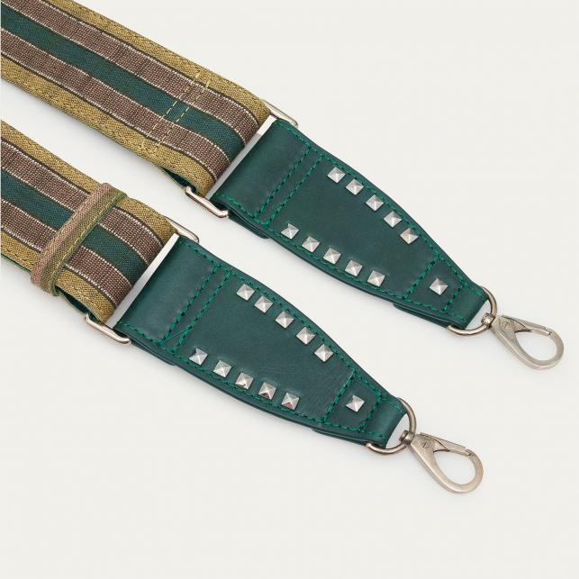 Bandoulière Tissu Vert Rayé