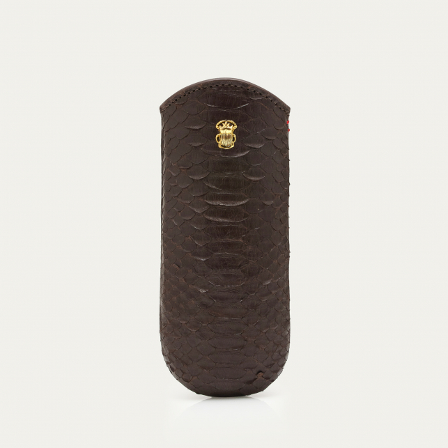 Etui Maya Python Brun Fumé