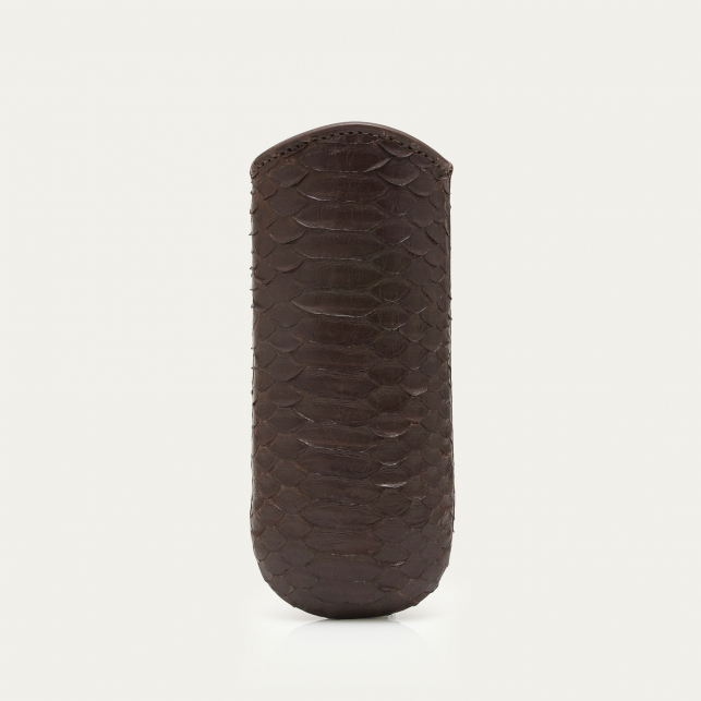 Etui Maya Python Brun Fumé