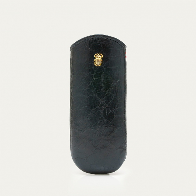 Vintage Black Glossy Leather Maya Case