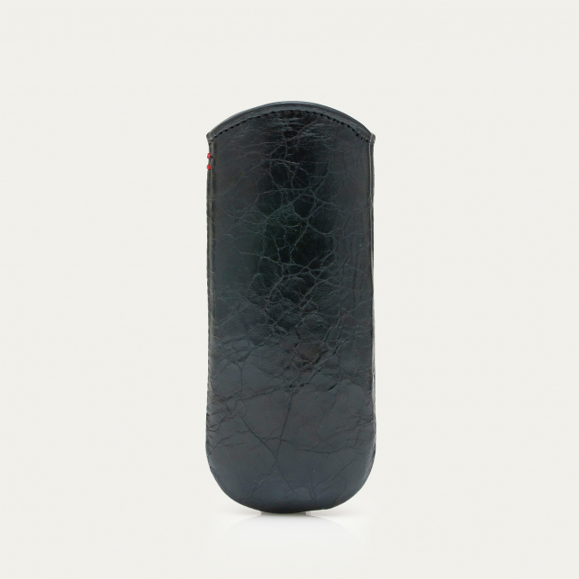 Vintage Black Glossy Leather Maya Case