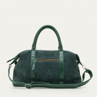 Sac Week-End Cuir Roger XS Vert Emeraude