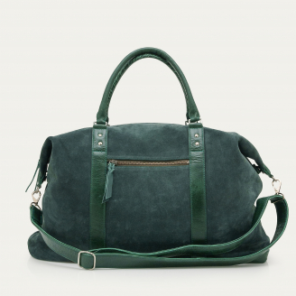 Sac Week-End Cuir Roger M Vert Emeraude