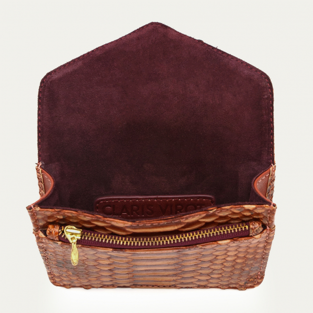 Washed Copper Python Card Holder Alex