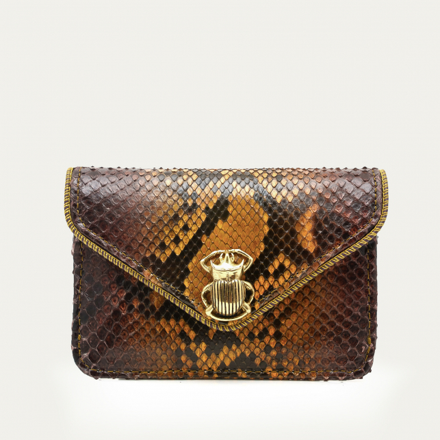 Porte Cartes Python Alex Oeil de Tigre