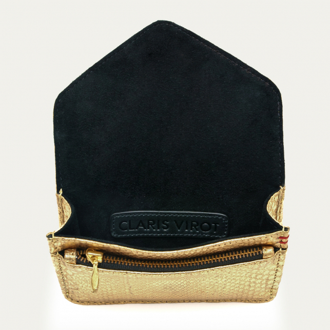 Gold Python Card Holder Alex