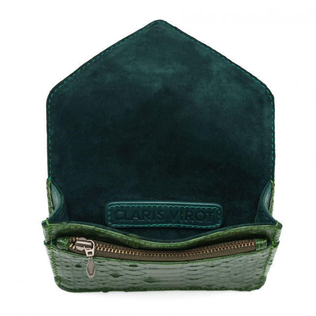 Porte Cartes Python Alex Vert Bronze