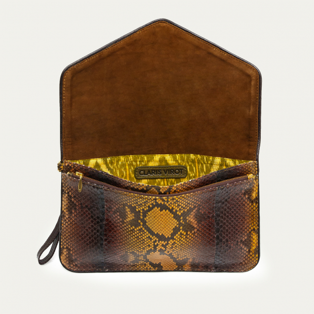 Pochette Python Alicia Oeil de Tigre