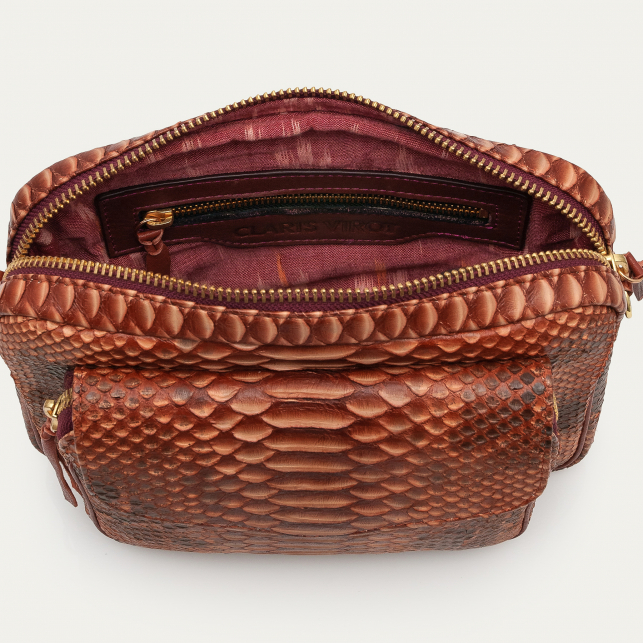 Sac Python Big Charly Cuivre Lavé