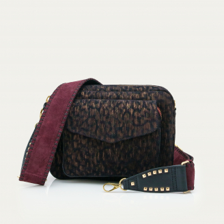 Metallic Camo Leather Big Charly Bag
