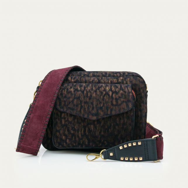 Metallic Camo Leather Big Charly Bag