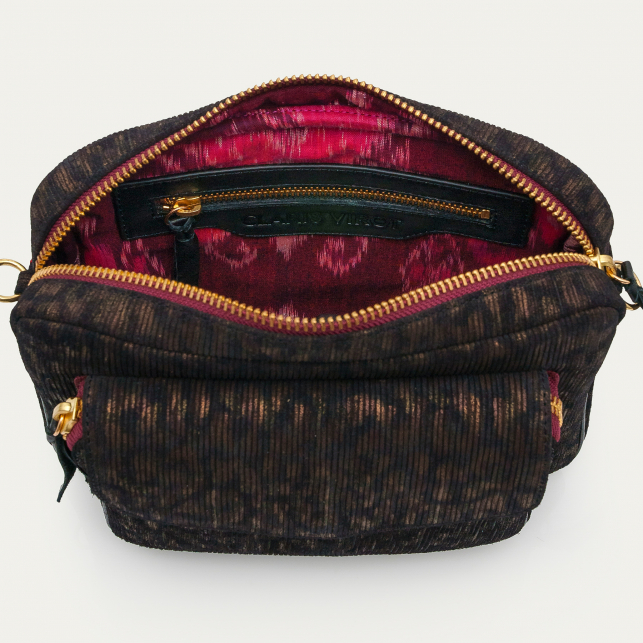 Metallic Camo Leather Big Charly Bag