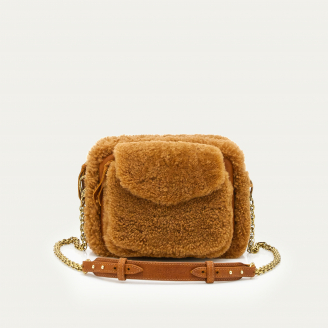 Copper Shearling Leather Charly Bag