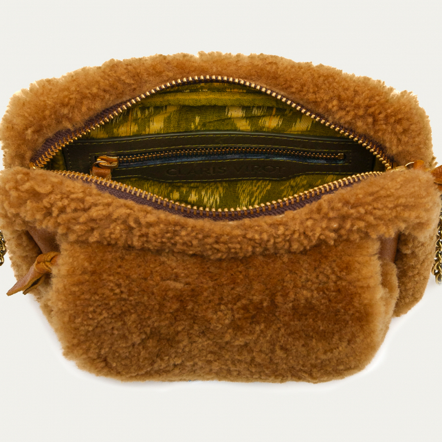 Copper Shearling Leather Charly Bag