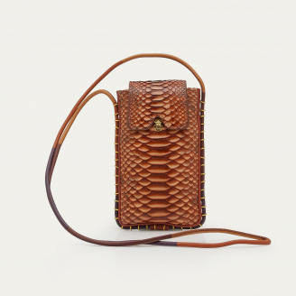 Washed Copper Python Emile Sunglasses Case