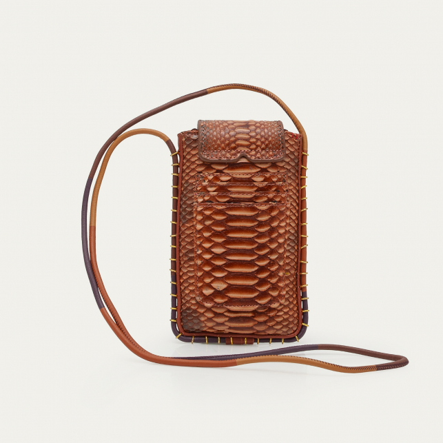 Etui à lunettes Emile Python Cuivre Lavé