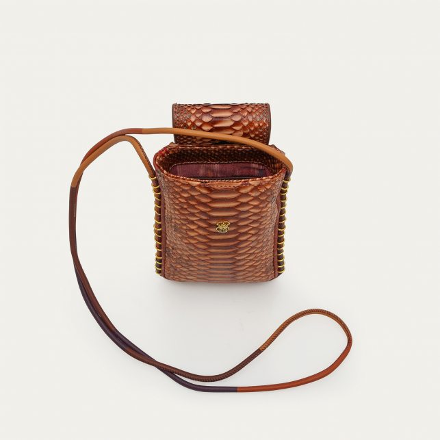 Etui à lunettes Emile Python Cuivre Lavé