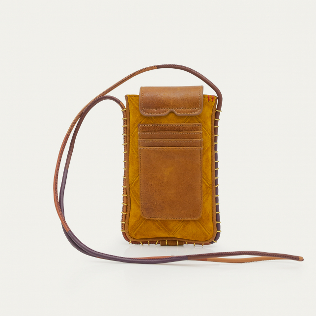Etui à lunettes Emile Cuivre Ambre Cloutée
