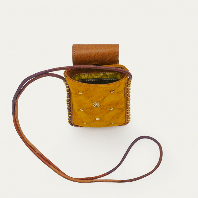 Etui à lunettes Emile Cuivre Ambre Cloutée