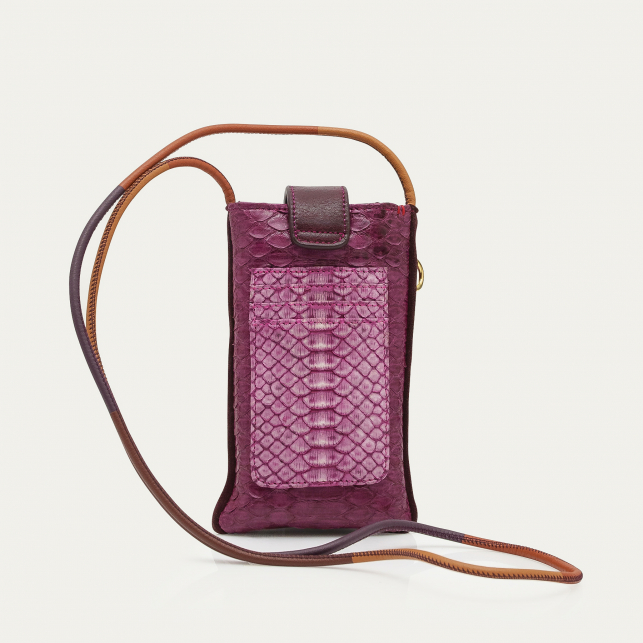 Mixed Purple Python Phone Bag Double Marcus