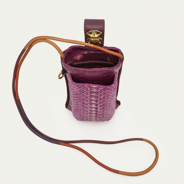 Mixed Purple Python Phone Bag Double Marcus