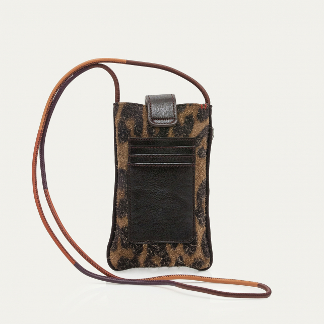 Etui à Telephone Cuir Double Marcus Léo Vintage